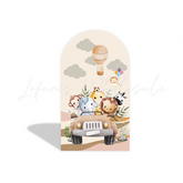 Safari animals arch Birthday Party Arch Backdrop Wall Cloth Cover